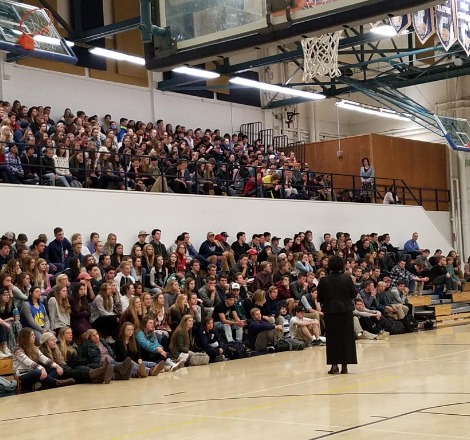 Evergreen High School assembly