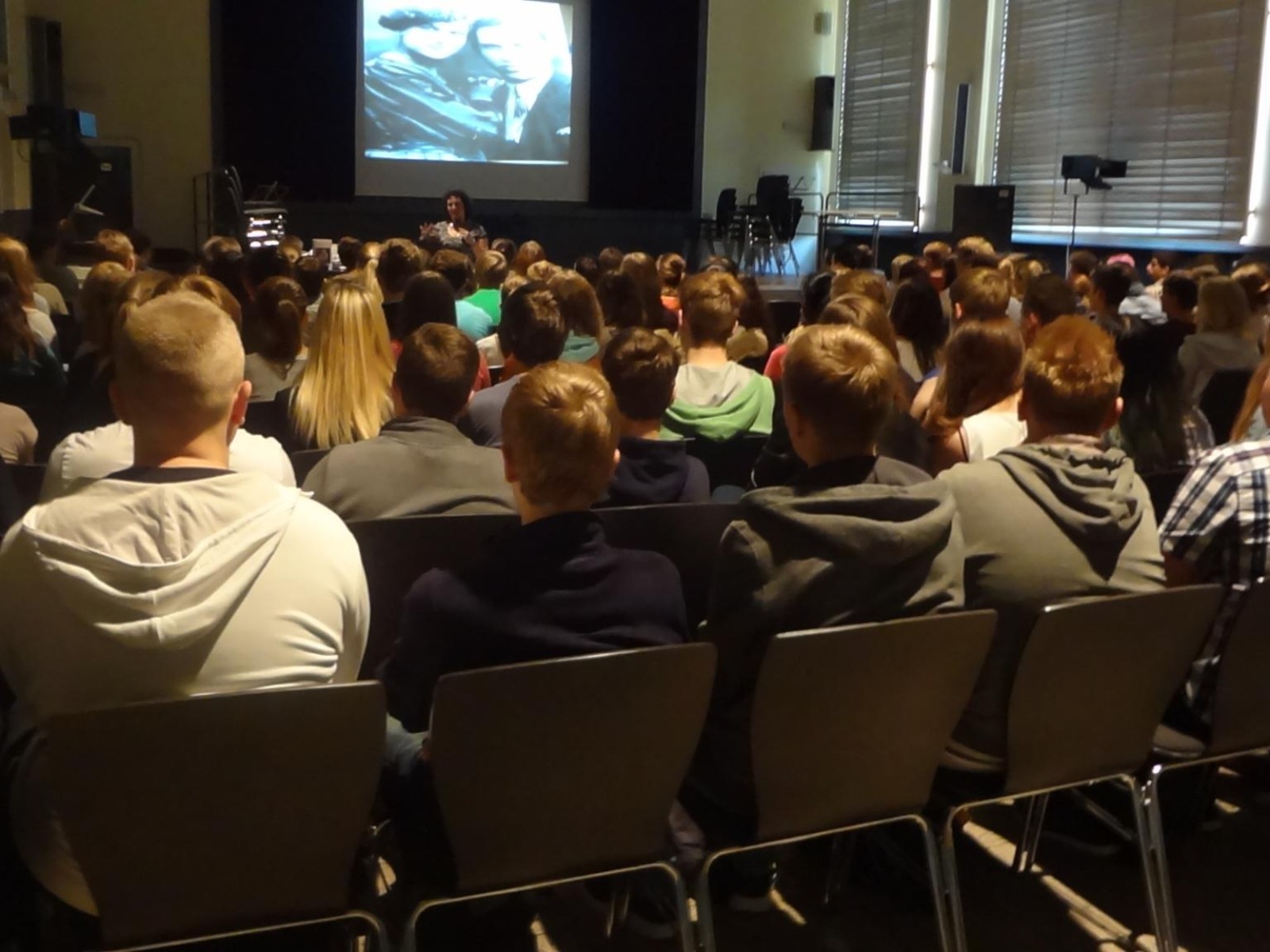 Gymnasium in Bu`de, Germany Teaching my Standupsters presentation to pre-college in Germany