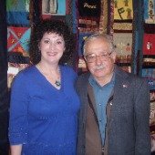 Facilitator of Congregation Beth Evergreen's first Armenian Genocide and Holocaust Memorial Karen Z. Brass 2nd Generation of the Holocaust and Mr. Ken Touryan, 2nd generation of the Armenian Genocide