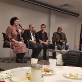 Speaking on a Panel following Kazzat Altay Uyghur presentation Educational Panel